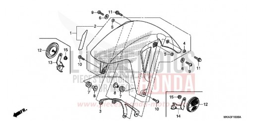 KOTFLUEGEL, VORNE NC750XAG de 2016